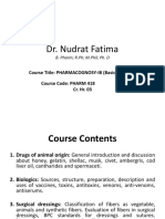 Dr. Nudrat Fatima: Course Title: PHARMACOGNOSY-IB (Basic) (Theory) Course Code: PHARM 418 Cr. Hr. 03