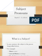 Subject Pronouns