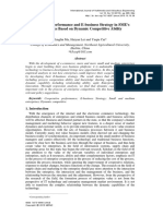 Research On Performance and E-Business Strategy in SME's Enterprises Based On Dynamic Competitive Ability