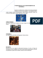 Costumbres y Tradiciones de Los 22 Departamentos de Guatemala