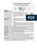 Servicio Nacional de Aprendizaje: Ficha Tecnica de Especificaciones