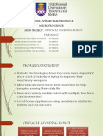 Mec523: Applied Electronics & Microprocessor Mini Project: Obstacle Avoiding Robot EMD6M12