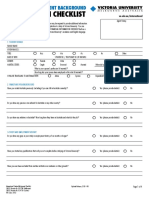 Information Checklist: International Student Background