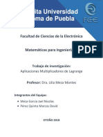 Ejemplos de Aplicacion Multiplicadores de Lagrange