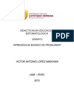 Aprendizaje Basado en Problemas Victor Lopez