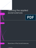 Defining The Applied Social Sciences