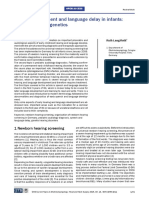 Hearing Impairment and Language Delay in Infants: Diagnostics and Genetics