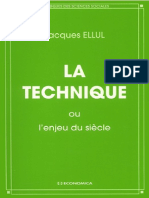 Ellul Jacques La Technique Ou L Enjeu Du Siecle 2014