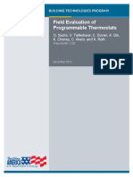 Field Evaluation of Programmable Thermostats