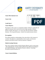 Course Title: Insurance Law L T P/ S SW/ FW Tota L Credi T Units