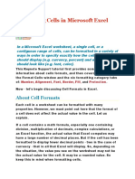 Formatting Cells in Microsoft Excel