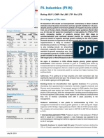 P.I. Industries (PI IN) : Q1FY20 Result Update