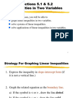 Sections 5.1 & 5.2 Inequalities in Two Variables