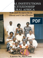 (Cambridge Studies in Comparative Politics) Lauren M. MacLean - Informal Institutions and Citizenship in Rural Africa_ Risk and Reciprocity in Ghana and Cote d’Ivoire-Cambridge University Press (2010)