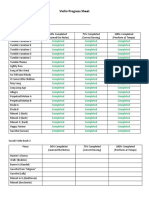 Violin Progress Sheet