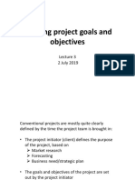 Project Goals and Objectives 2019