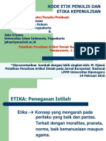 KODE ETIK Dan Etika Penulisan