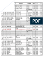 Marketing I - Price List