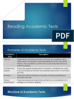 Reading Academic Texts