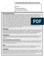 Regents Chemistry Unit 1-Describing Matter Study Guide & Pre-Test KEY