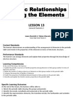 CHEM1 LESSON 13 Periodic Relationships Among Elements