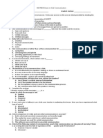 Midterm Exam in Oral Communication