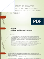 The Extent of Disaster Awareness and Preparedness of Selected G12 Gas and Stem in Allshs