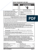 For Service Technician'S Use Only: Voltage Measurement Safety Information