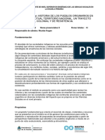 Programa Historia de Los Pueblos Originarios. Un Trayecto Percolombino Colonial y de Resistencia