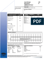 Cold Rolled CR Structural S CM350-G® Steel: General Description Typical Uses