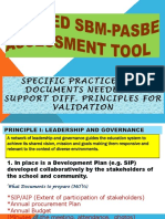 Specific Practices and Documents Needed To Support Diff. Principles For Validation