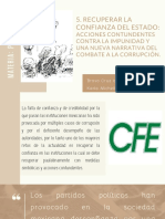 Recuperar La Confianza Del Estado - Acciones Contundentes Contra La Impunidad y Una Nueva Narrativa Del Combate A La Corrupción.