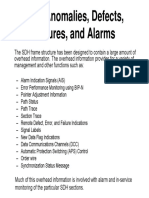 SDH Anomalies, Defects, Failures, and Alarms