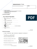 English Test Unit 1 3rd Grade