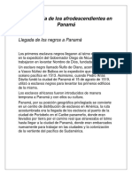 Importancia de Los Afrodescendientes en Panamá