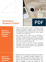 Quantitative Research Problem