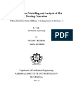 Finite Element Modelling and Analysis of Hot Turning Operation