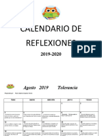 Calendario de Reflexiones A o Escolar 2013-2014 1