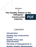 2.the Quality Status in The Ethiopian Construction Industry