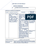 Sesiones de Aprendizaje Escritura de Una Receta