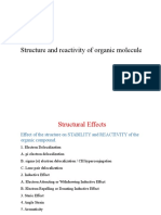 Structure and Reactivity of Organic Molecule