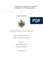 Adaptation As Translation - K. Perdikaki - PHD Thesis PDF