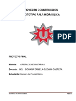 Proyecto Pala Hidraulica OPERACIONES UNITARIAS