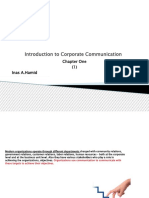 Introduction To Corporate Communication: Chapter One (1) Inas A.Hamid