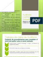 Trabajos de Cierre de La Auditoria