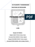 Psicologia Juridica: Facultad de Filosofía Y Humanidades Licenciatura en Psicología