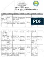 School Action Plan in School Disaster Risk Reduction and Management