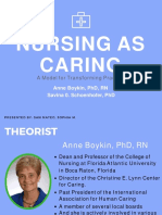 Boykin and Schoenhofer Theory of Nursing