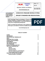 Hydrostatic Pressure Testing of Piping (Project Standards and Specifications)