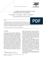 Sonochemical Synthesis and Characterization of Pure Nanometer-Sized Fe O Particles